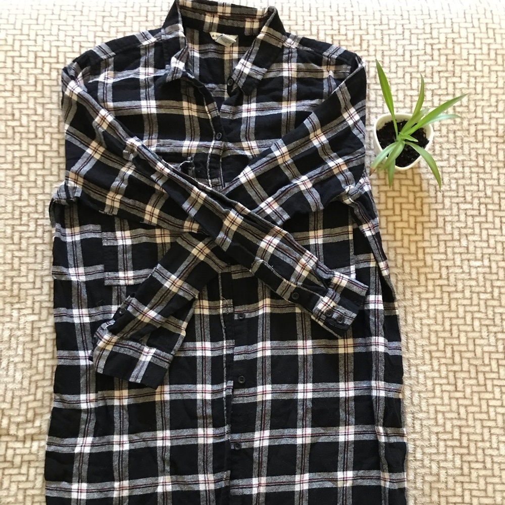 Flannel shirt dress